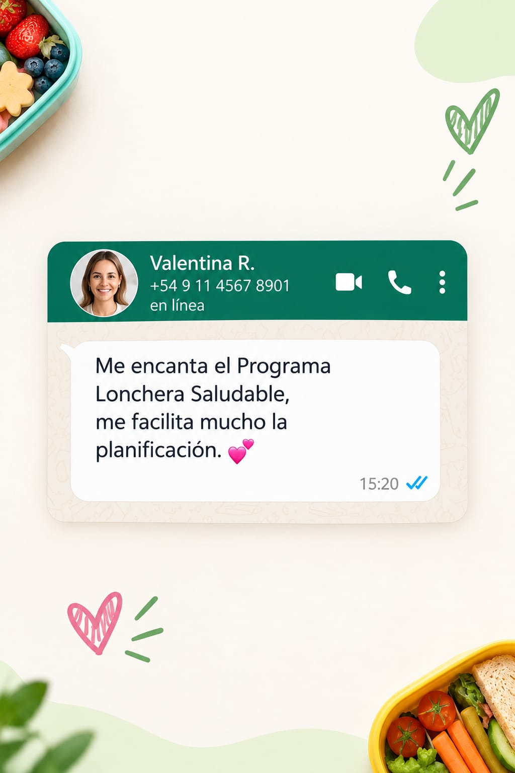 Testimonio de Valentina sobre la planificación con el programa Lonchera Saludable