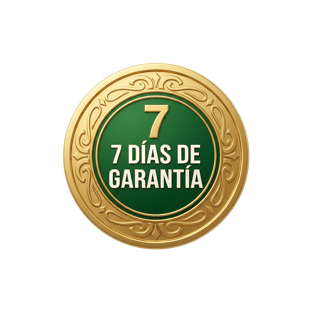 Sello dorado de garantía de satisfacción de 7 días